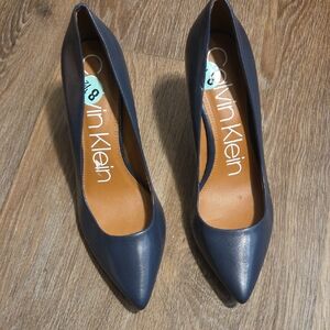Calvin Klein Navy Heels